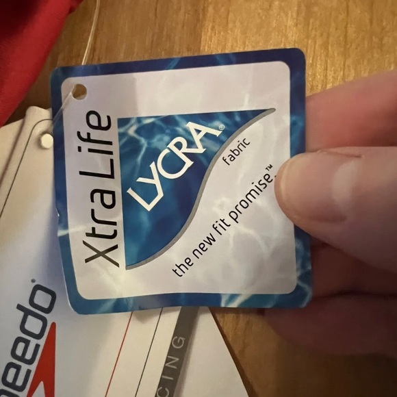 Speedo Women's Racing Race Xtra Life Swimsuit Navy Red NWT Vintage Size 24 - Picture 8 of 10